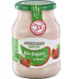 Joghurt Erdbeere 3,7 % Fett, 500 gr Glas, Andechser Natur