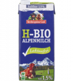 Laktosefreie Haltbare Alpenmilch, fettarm, 1,5% Fett, 1 ltr Tetra Pack, Berchtesgadener Land
