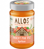 Fruchtaufstrich „Frucht Pur” Aprikose, vegan, 250 gr Glas, Allos