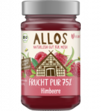 Fruchtaufstrich „Frucht Pur” Himbeere, vegan, 250 gr Glas, Allos