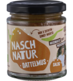 Dattelmus mit Salz, vegan, 200 gr Glas, Nasch Natur