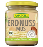 Erdnussmus fein, vegan, 250 gr Glas, Rapunzel