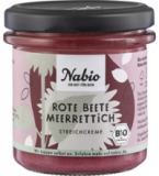 Streichcreme Rote Beete Meerrettich, vegan, 135 gr Glas, Nabio