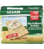 Sesam Vollkorn Knäcke, vegan, 200 gr Packung, linea natura