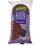 Schoko-Reiswaffeln mit Zartbitterschokolade, glutenfrei, vegan, 100 gr Packung, dennree