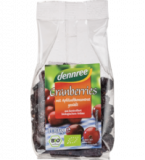 Cranberries, mit Apfelsaftkonzentrat gesüßt, vegan, 100 gr Packung, dennree