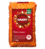 Rote Linsen, vegan, 500 gr Packung, Davert