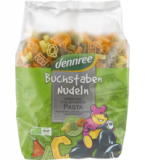 Hartweizen-Buchstaben Nudeln, hell, vegan, 500 gr Packung, dennree