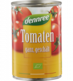 Tomaten ganz, geschält, in Tomatensaft, vegan, 400 gr Dose, dennree