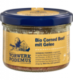 Bio Corned Beef mit Gelee, 170 gr Glas, Vorwerk Podemus