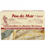 Makrelenfilets in pikanter Bio-Sauce, 120 gr Dose, Pan do Mar