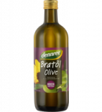 Bratöl Olive, dennree, Mischung von Sonnenblumenöl (49%) mit Olivenöl (51%), vegan, 1 ltr Flasche, dennree