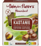 Knäckebrot Kastanie, glutenfrei, vegan, 150 gr Packung (2x75 gr), Blumenbrot