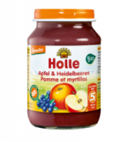 Apfel & Heidelbeeren, 190 gr Glas, Holle