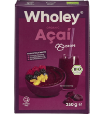 Açaí Drops, vegan, 250 gr Schachtel, Tiefkühlware, Wholey