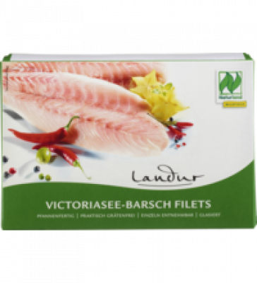 Victoriasee-Barsch Filets, 225 gr Packung (2 Stück), Tiefkühlware, Landur