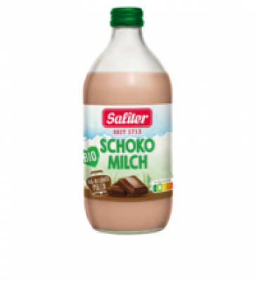 Schokomilch, 500 ml Flasche wärmebehandelt , 1,5% Fett, Saliter