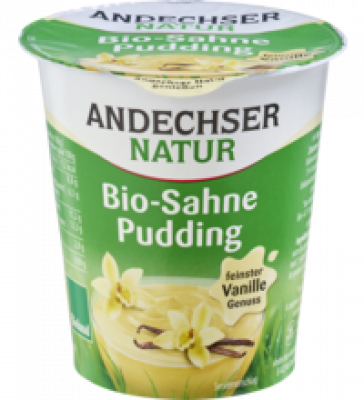 Sahnepudding Vanille, 10% Fett, 150 gr Becher, Andechser Natur