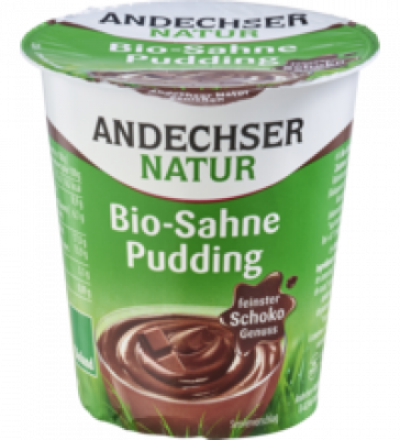 Sahnepudding Schokolade, 10% Fett, 150 gr Becher, Andechser Natur