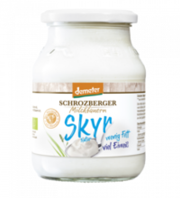 Skyr Natur, mind. 0,2% Fett i. Tr., 500 gr Glas, Schrozberger Milchbauern