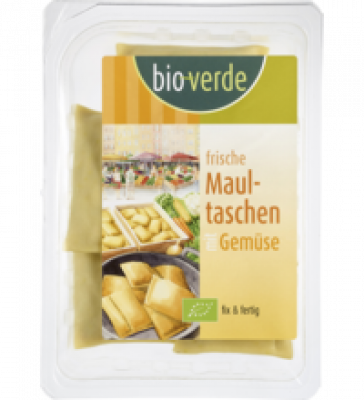 Frische Maultaschen mit Gemüsefüllung, 250 gr Packung, bio-verde