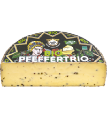 Pfeffertrio, deutscher Schnittkäse, laktosefrei, mind. 50% Fett i. Tr., (26,00/kg)