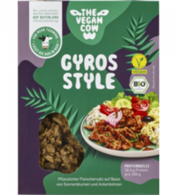 Vegane Fleischalternative GYROS Style, 180 gr Packung, THE VEGAN COW