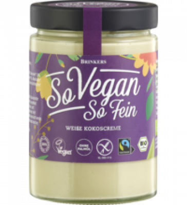 Weiße Kokos Creme, vegan, 600 gr Glas, So vegan So fein