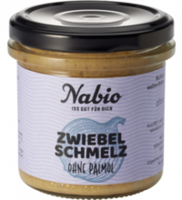 Zwiebelschmelz, ohne Palmöl, vegan, 135 gr Glas, Nabio