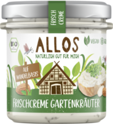 Frischcreme Gartenkräuter, vegan, 135 gr Glas, Allos