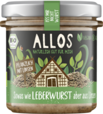 Brotaufstrich „Iss mir nicht Wurst” Leberwurst, vegan, 135 gr Glas, Allos