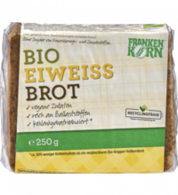 Eiweißbrot, geschnitten, vegan, 250 gr Packung, Frankenkorn