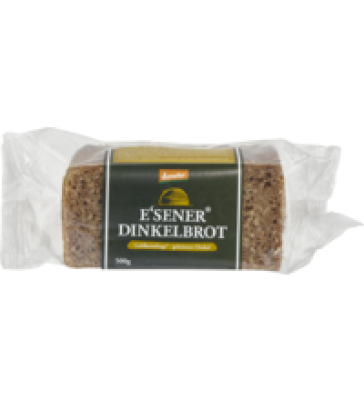 E'sener Dinkelbrot mit frischen Goldkeimlingen, vegan, 500 gr Packung, Härdtner