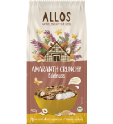 Amaranth Crunchy Edelnuss, 400 gr Packung, Allos