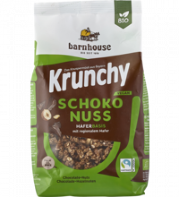 Krunchy Schoko-Nuss, vegan, 375 gr Packung, barnhouse