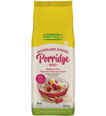 Hildegard Dinkel Porridge, vegan, 500 gr Packung, Rapunzel