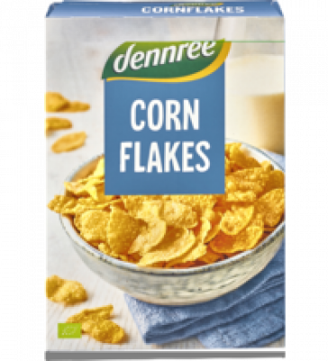 Cornflakes, vegan, 375 gr Packung, dennree