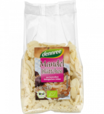 Mandelblättchen, vegan, 100 gr Packung, dennree