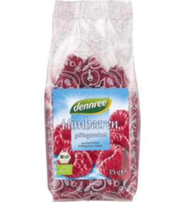 Himbeeren, gefriergetrocknet, vegan, 35 gr Packung, dennree