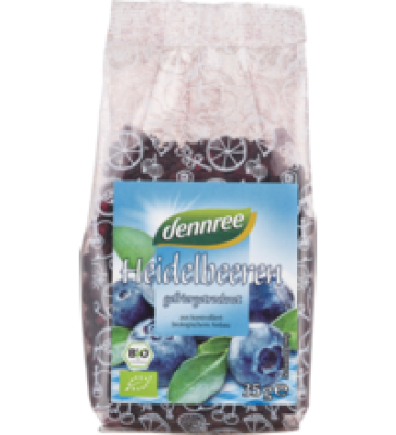 Heidelbeeren, gefriergetrocknet, vegan, 35 gr Packung, dennree