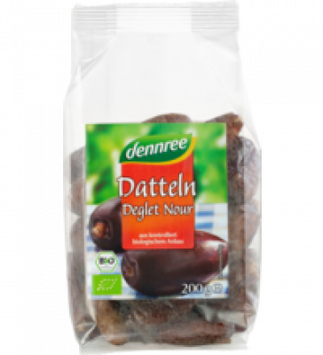 Datteln „Deglet Nour”, entsteint, vegan, 200 gr Packung, dennree