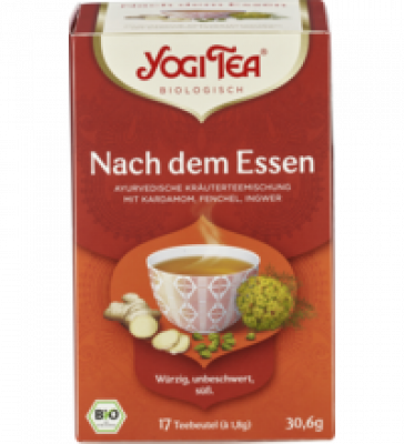 „Nach dem Essen” Kräuterteemischung, vegan, 17 Btl Packung, Yogi Tea