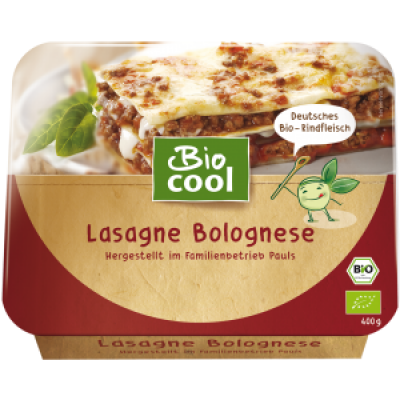 Lasagne Bolognese, 400 gr Schachtel, Tiefkühlware, BioCool