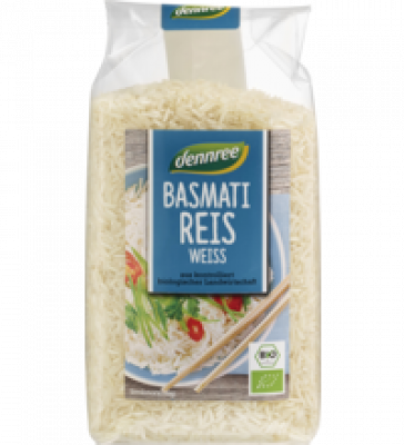 Basmati Reis, weiß, vegan, 500 gr Packung, dennree