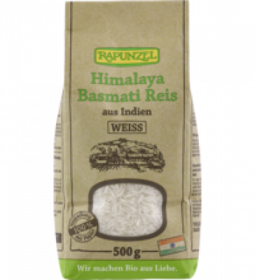 Himalaya Basmati Reis, weiß, vegan, 500 gr Packung, Rapunzel