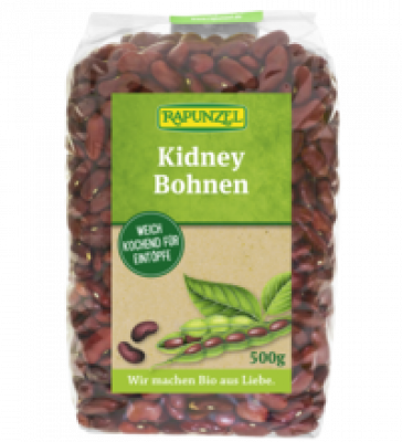 Rote Kidney Bohnen, 500 gr Packung, Rapunzel