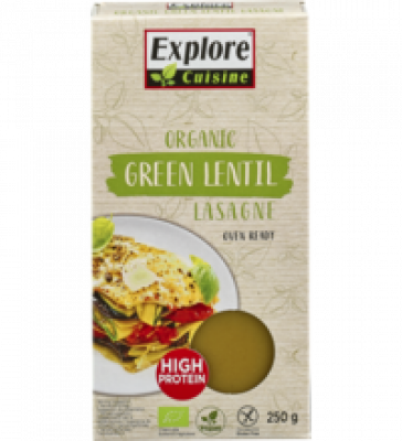 Lasagne aus grünen Linsen, glutenfrei, vegan, 250 gr Packung, Explore Cuisine