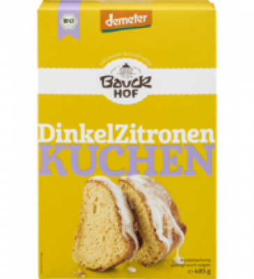 Dinkel-Zitronenkuchen Backmischung, vegan, 485 gr Packung, Bauckhof