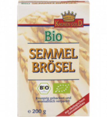 Semmelbrösel, vegan, 200 gr Packung, Kronengold