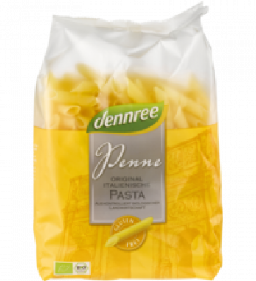 Mais-Reis-Penne, glutenfrei, vegan, 500 gr Packung, dennree